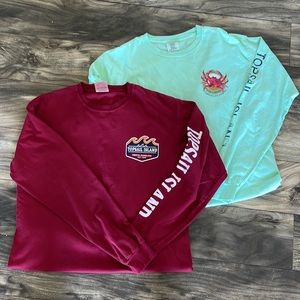 2 New, Never Worn, Comfort Colors Topsail Island 🏝 T-shirts